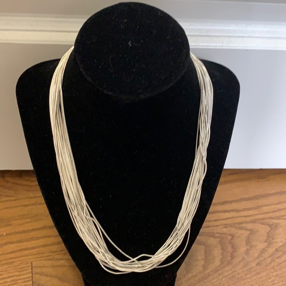 Multiple strand silver necklace (19.5 in)